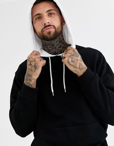 Черное oversize-худи с капюшоном ASOS DESIGN-Зеленый