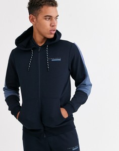Худи темно-синего цвета с молнией Jack & Jones Core-Темно-синий