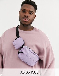 Лавандовая сумка через плечо с карманами ASOS DESIGN Plus-Фиолетовый