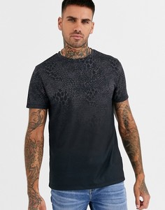 Футболка со звериным принтом Burton Menswear-Черный