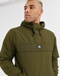 Куртка хаки с флисовой подкладкой Bershka-Зеленый