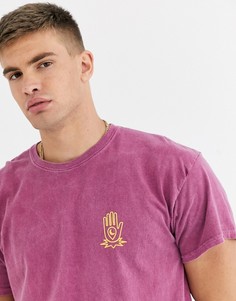 Бордовая футболка с принтом New Look-Красный
