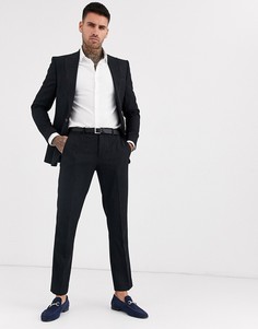 Черные брюки в тонкую полоску River Island-Темно-синий