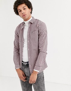 Белая рубашка в клетку с логотипом Tommy Jeans-Мульти