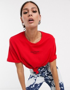 Футболка с логотипом Cheap Monday Perfect-Красный