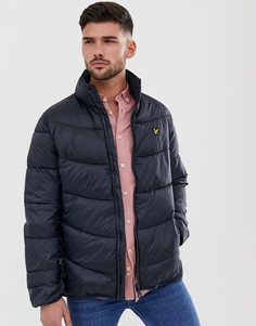 Дутая куртка с воротником-стойкой Lyle & Scott-Темно-синий