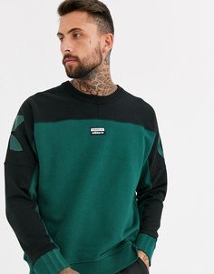 Зеленый свитшот с логотипом adidas Originals