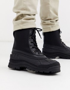 Черные водонепроницаемые ботинки на шнуровке ASOS DESIGN-Светло-бежевый