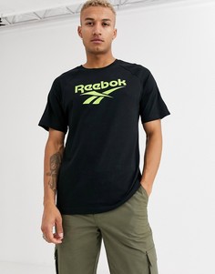 Футболка с принтом Reebok-Черный