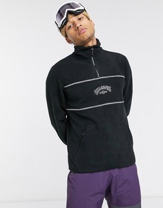 Черный флисовый свитшот с молнией Billabong