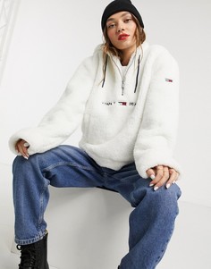 Худи с молнией Tommy Jeans-Белый