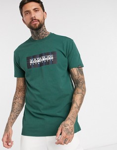 Зеленая футболка Napapijri Sox-Зеленый