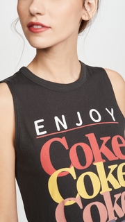 Chaser Gauzy Cotton Cropped Muscle Tank