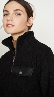 David Lerner Andi Half Zip Mock Neck Pullover