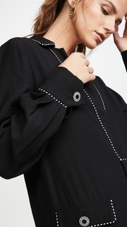 Jonathan Simkhai Piped Luxe Front Tie Dress