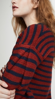 Madewell Stripe Grady Balloon Sleeve Sweater