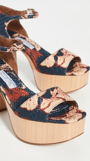 Tabitha Simmons Patton Midnight Drunken Flowers Sandals