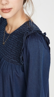 Madewell Smocked Ruffle Dress