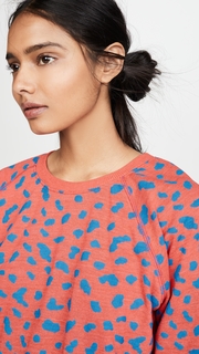 SUNDRY Abstract Dot Fitted Sweatshirt