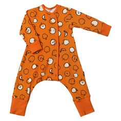 Пижама детская Bambinizon на кнопках Яблоки ПНК-ЯБЛ р.56