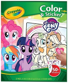 Книга-раскраска с наклейками Crayola «Моя маленькая Пони»