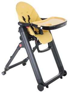 IVOLIA Стул для кормления LEON Yellow/Желтый ECO-кожа