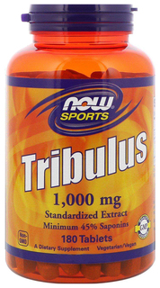 Бустер тестостерона NOW Tribulus 180 табл. нейтральный