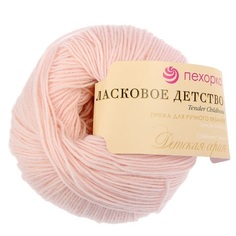 Пряжа для вязания ПЕХ "Ласковое детство" (100%меринос,шерсть) 5х50гр/225м цв,072 св,персик Пехорка