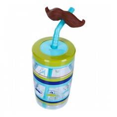 Детский стакан CONTIGO Funny straw голубой 470 мл