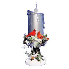 Свеча новогодняя со светом AK8042, 29см Home & Style