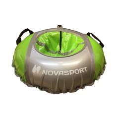 Санки надувные 90 см Тюбинг тент без камеры NovaSport СH040.090, серый/серый салатовый