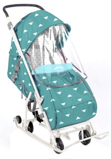 Санки-коляска Ника Умка 3-1/6 бирюзовый Nika