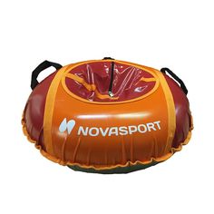 Санки надувные 80 см Тюбинг тент без камеры NovaSport CH040.080, серый/оранжевый красный