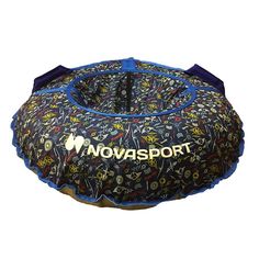 Санки надувные 90 см Тюбинг ткань с рисунком NovaSport CH030.090, серый/авиация