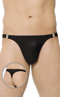 Мужские стринги на застёжке, черные (XL) Soft Line