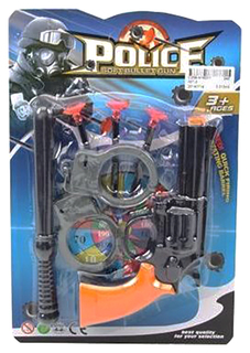 Набор игрушечного оружия с наручниками Police - Soft Bullet Gun No Brand