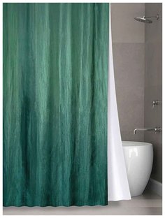 Штора для ванной Bath Plus Органза 180x200 см Изумрудный