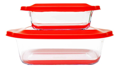 Набор форм для духовки/СВЧ Frybest 2p set Red