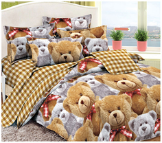 Комплект постельного белья Cleo Baby soft Плюшики 53/022(2)-PD