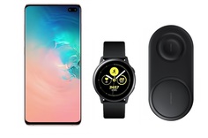 Смартфон Samsung Galaxy S10+1Tb White+часы Watch Active+беспроводная зарядка EP-P5200