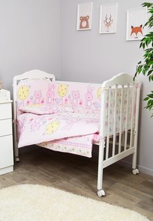 Детское постельное белье Сонный Гномик Акварель розовый
