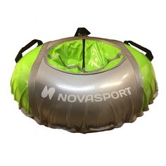 Санки надувные 90 см NovaSport с камерой в сумке зеленый