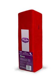 Салфетки бумажные Plushe Maxi Professional красный 400 листов