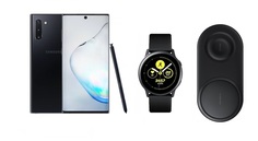Смартфон Samsung Galaxy Note10+ 512Gb Bl+часы Watch Active+беспроводная зарядка EP-P5200