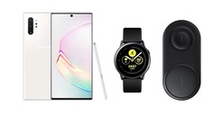 Смартфон Samsung Galaxy Note10+ 256Gb Wh+часы Watch Active+беспроводная зарядка EP-P5200