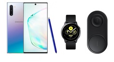 Смартфон Samsung Galaxy Note10 256Gb Aura+часы Watch Active+беспроводная зарядка EP-P5200