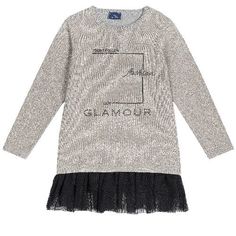 Платье детское Chicco длинный рукав р. 122 цв.серый