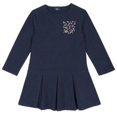 Платье детское Chicco длинный рукав р. 116 цв.темно-синий