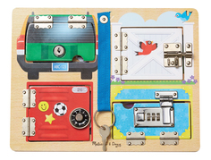 Деревянная игрушка для малышей Доска с замочками Melissa and Doug