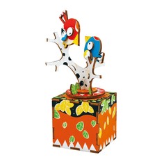 3D деревянный пазл Robotime Музыкальная шкатулка Поющая птичка на дереве AM301